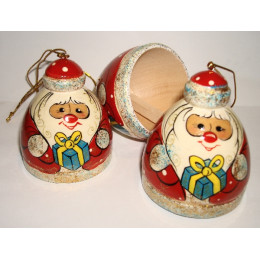 Новый Год и Рождество елочная игрушка Колокольчик Дед Мороз