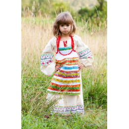 Русский народный детский костюм ФАРТУКИ разноцветный , 95 см