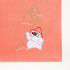Килт женский, 80х150+-2 см, цвет персиковый, вышивка Снеговик, махра 300г/м², 100 % хлопок