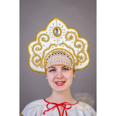 Русский народный костюм КОКОШНИКИ Кокошник Елизавета Лиз 00-11-00, 16 см