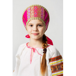 Русский народный костюм КОКОШНИКИ Кокошник Марья МИС-00-05-00, Высота 11 см