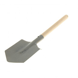 Лопата автомобильная, L = 57 см, деревянный черенок, цвет МИКС