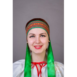 Русский народный костюм КОКОШНИКИ Повязка Наталья ПНА-00-08-00, 6 см