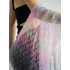 Платок Пуховый платок ручной работы палантин ажурный, (фиолетовый, белый, сиреневый), 200 х 60