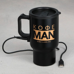 Термокружка с USB "Кофе man", 450 мл