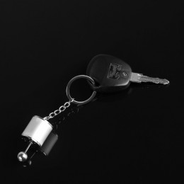 Брелок для ключей, рычаг КПП, металл, серебро