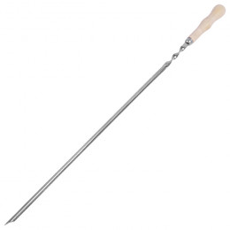 Шампур уголком с деревянной ручкой, 610 х 10 х 1,5 мм