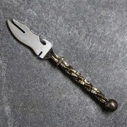 Нож-вилка с ручкой горячей ковки "Медный шар"