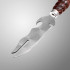 Нож-вилка с узором и деревянной ручкой "Фигурная" 30 х 4.5 см, металл - 2.5 мм