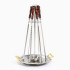 Набор для шашлыка "Привал" поднос с ручками и позолотой, 6 шампуров - 45 см