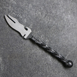 Нож-вилка с ручкой горячей ковки "Серебрянный шар"