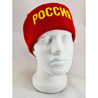Головной убор шапка шерстяная Россия, вышивка, красная