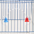 Клетка для птиц 35 х 28 х 55 см, синяя