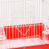 Клетка для птиц с кормушками 34 х 27 х 43 см, красная
