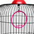 Клетка для птиц круглая, трехярусная сварная, малый поддон, 33 x 77 см, микс цветов