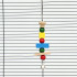 Игрушка для птиц из бусин с колокольчиком, 39 см, микс цветов