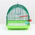 Клетка для птиц малая, полукруглая, с наполнением, 35 х 28 х 37 зеленый
