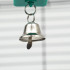 Игрушка для птиц "Зеркальце четырехстороннее" , 3.5 х 3 х 14 см, зеленая