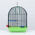 Клетка для птиц большая, полукруглая, с наполнением, 35 х 28 х 45 см, зеленая